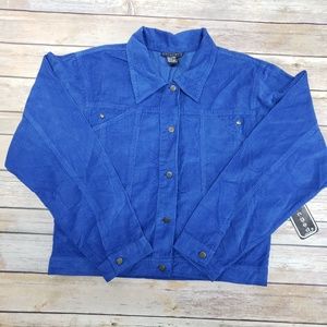 NWT Deranged Blue Corduroy Light weight Jacket M